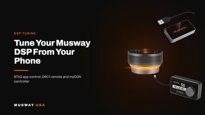 Musway myCON controller, BTA2 Bluetooth dongle and DRC1 remote